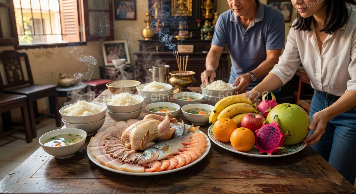mâm cỗ ngày giỗ