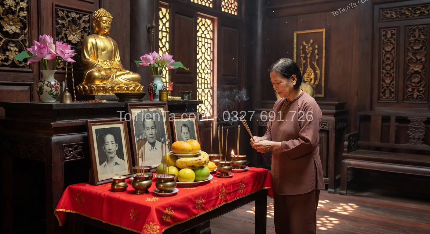 thờ cúng tổ tiên và Phật giáo thờ cúng tổ tiên và Phật giáo